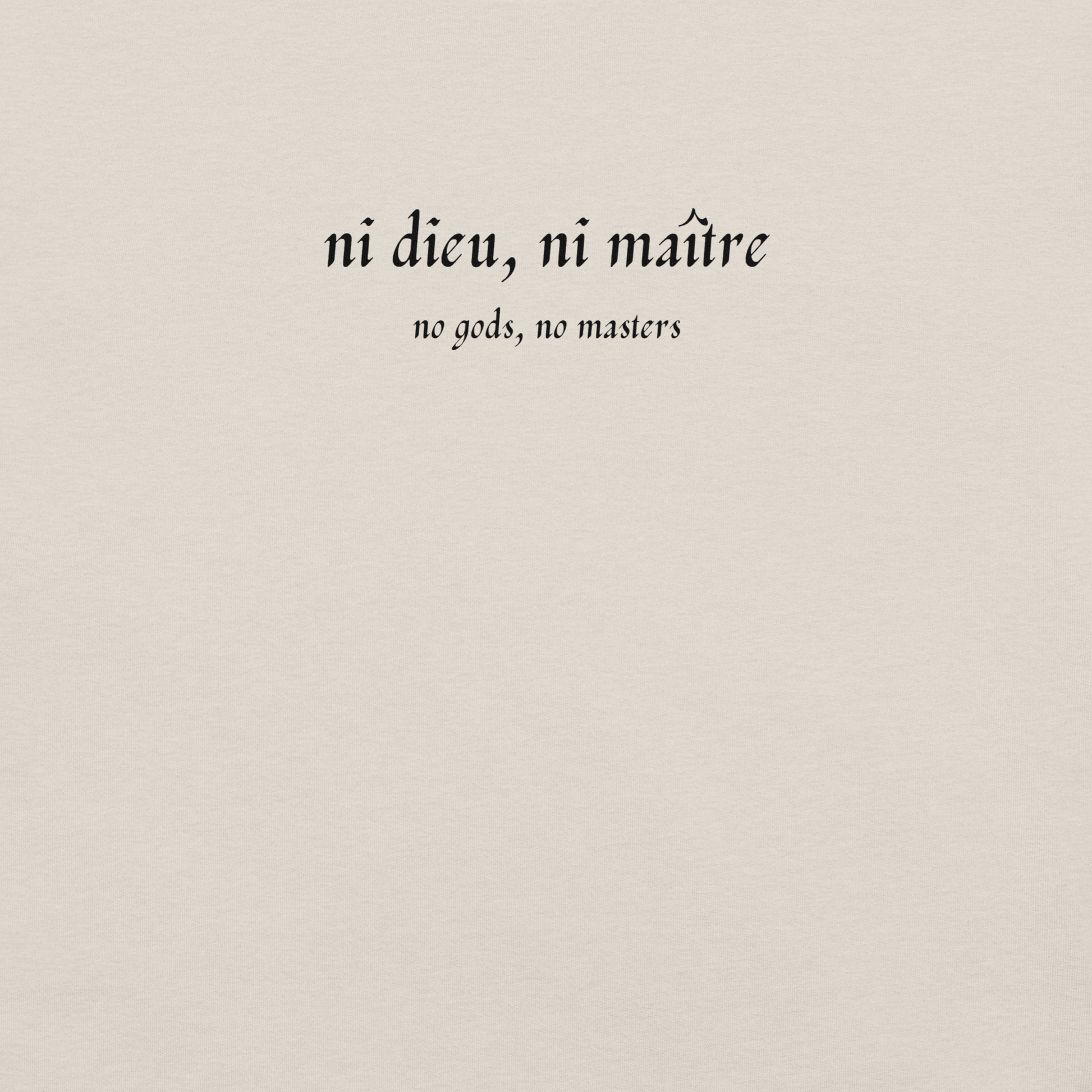 No God/No Master - Unisex Cotton Tee - activism - political - shirt - Numbskullz