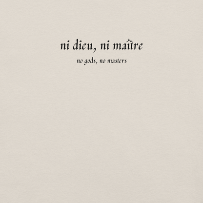 No God/No Master - Unisex Cotton Tee - activism - political - shirt - Numbskullz