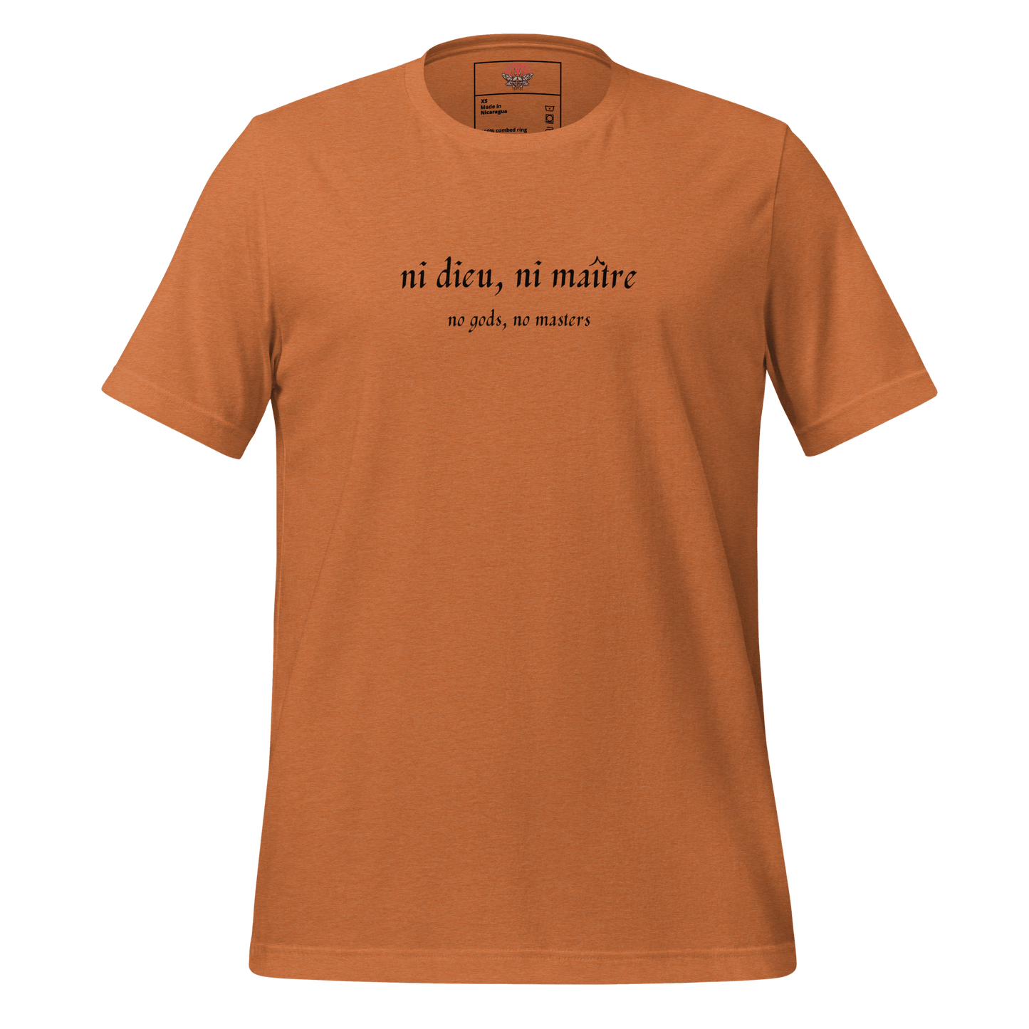 No God/No Master - Unisex Cotton Tee - activism - political - shirt - Numbskullz