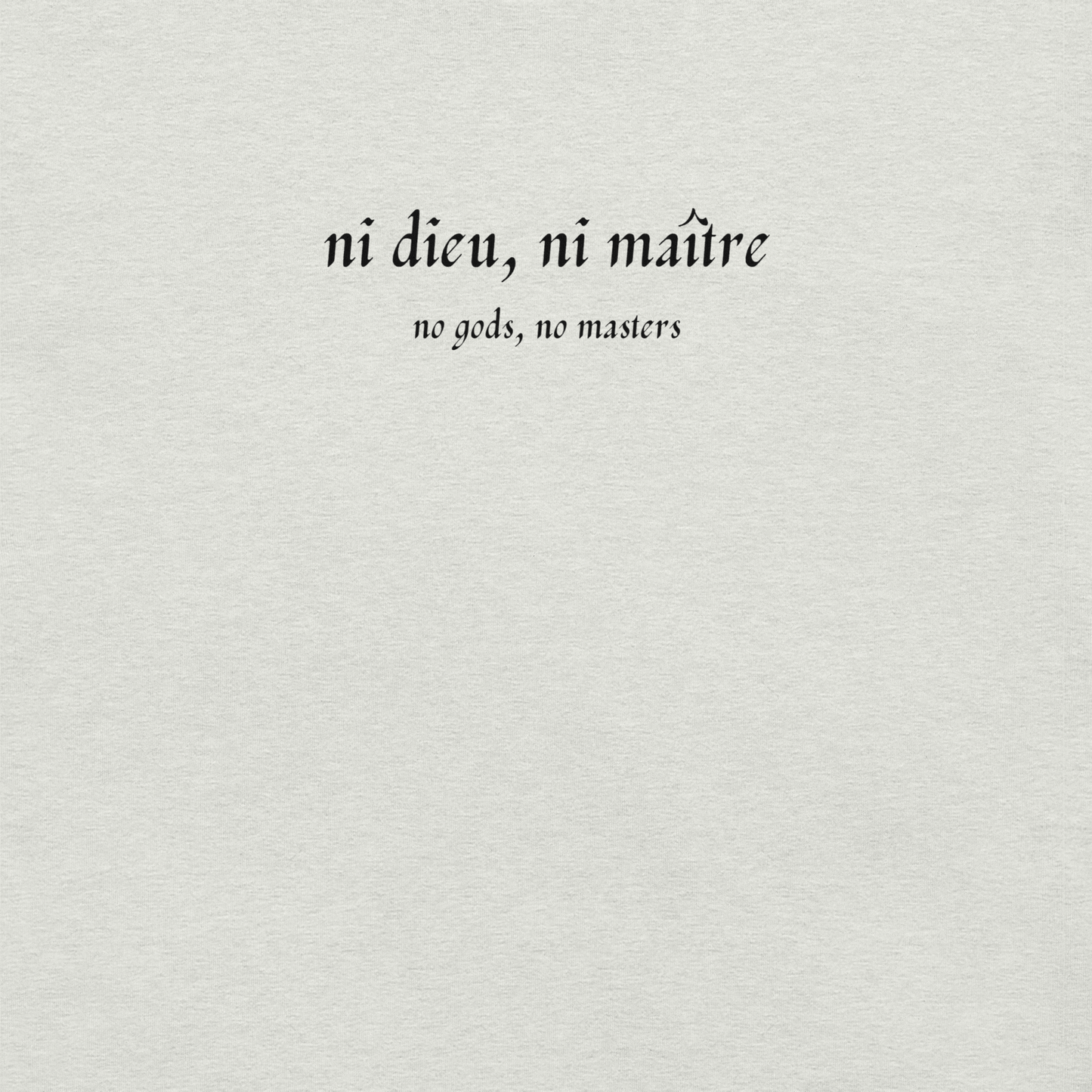 No God/No Master - Unisex Cotton Tee - activism - political - shirt - Numbskullz