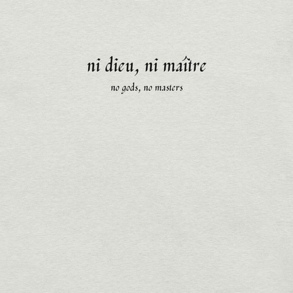 No God/No Master - Unisex Cotton Tee - activism - political - shirt - Numbskullz