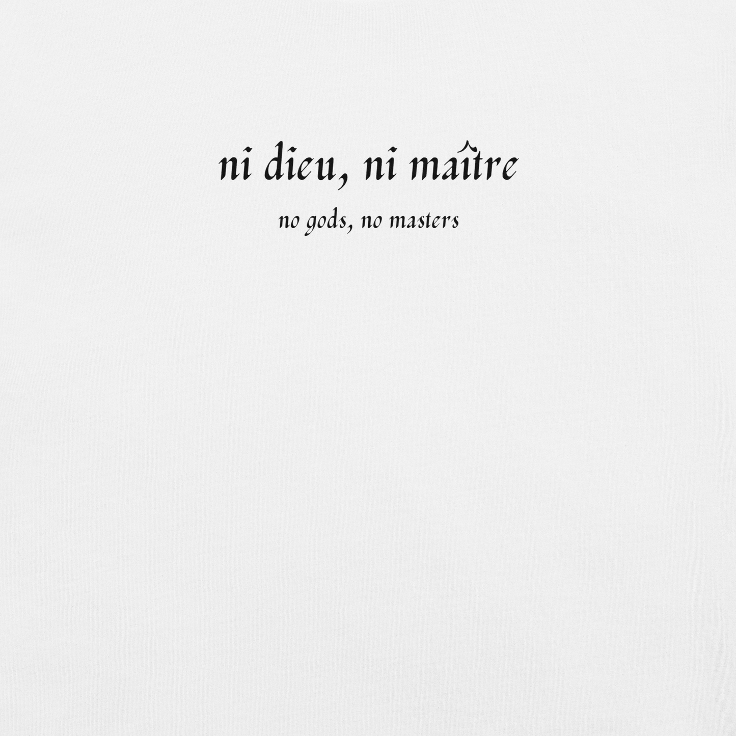 No God/No Master - Unisex Cotton Tee - activism - political - shirt - Numbskullz