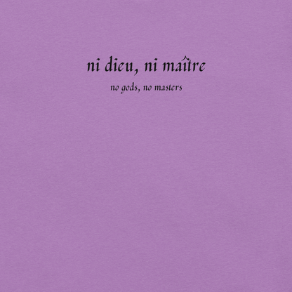 No God/No Master - Unisex Cotton Tee - activism - political - shirt - Numbskullz