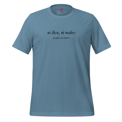 No God/No Master - Unisex Cotton Tee - activism - political - shirt - Numbskullz