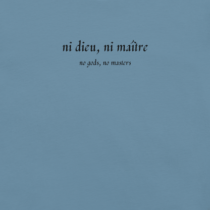 No God/No Master - Unisex Cotton Tee - activism - political - shirt - Numbskullz