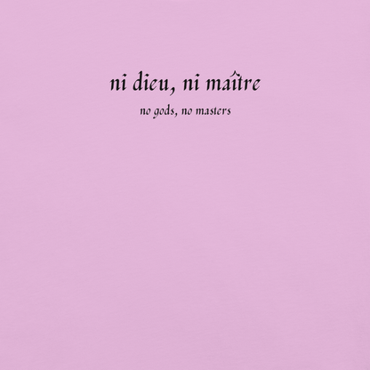 No God/No Master - Unisex Cotton Tee - activism - political - shirt - Numbskullz