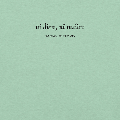 No God/No Master - Unisex Cotton Tee - activism - political - shirt - Numbskullz