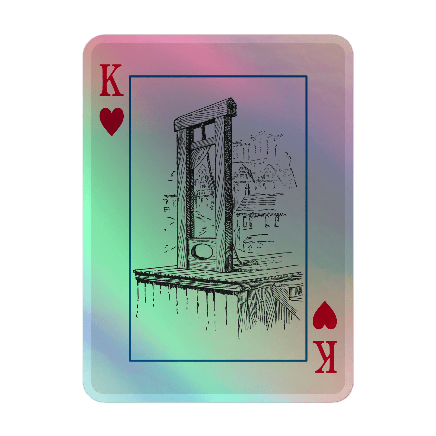 No Kings Guillotine - Holographic Sticker - holographicsticker - kisscutstickers - sticker collections - Numbskullz