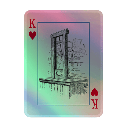 No Kings Guillotine - Holographic Sticker - holographicsticker - kisscutstickers - sticker collections - Numbskullz