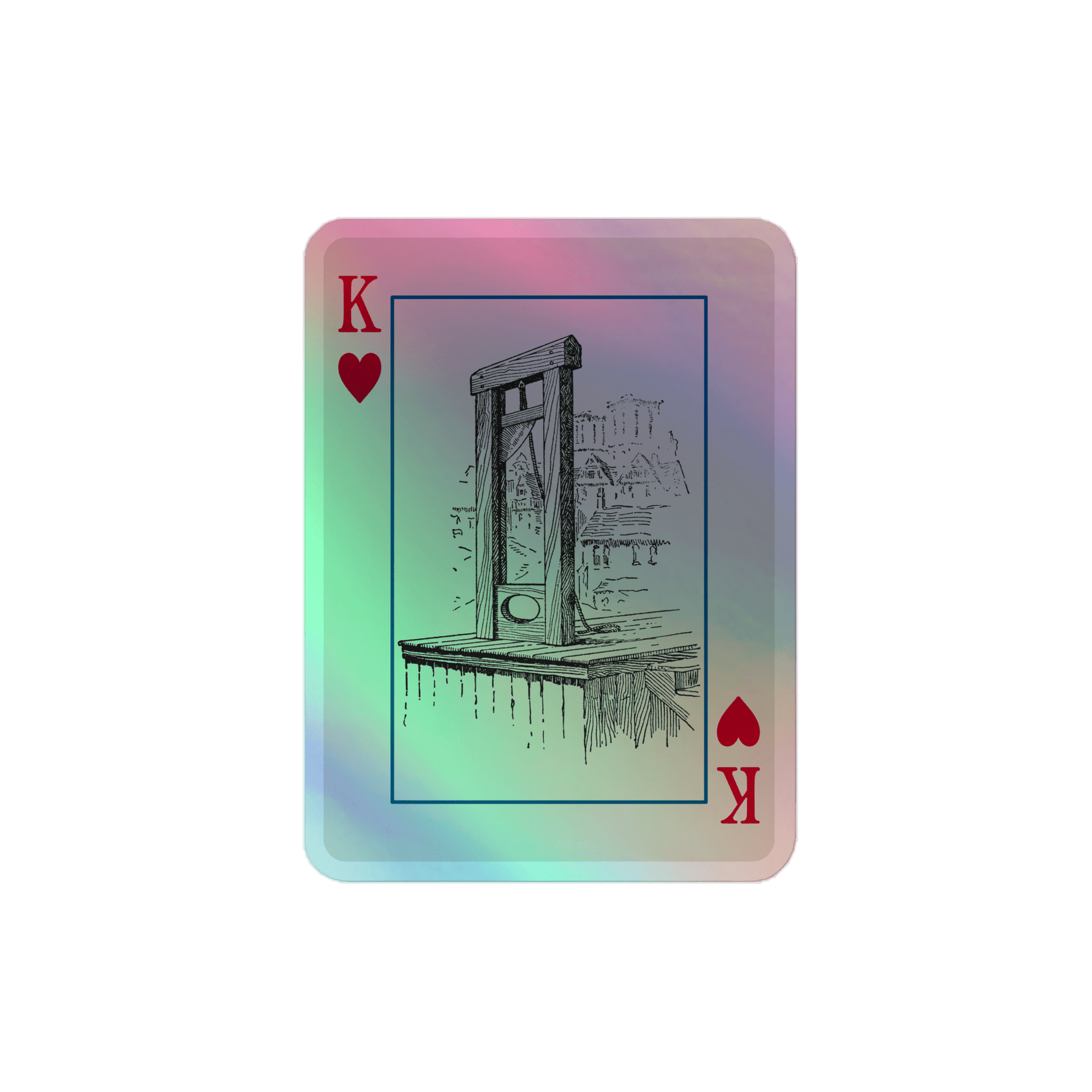 No Kings Guillotine - Holographic Sticker - holographicsticker - kisscutstickers - sticker collections - Numbskullz