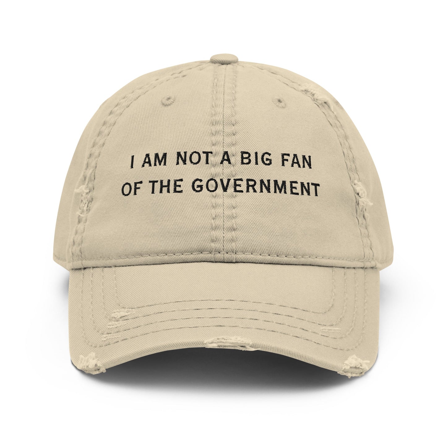 Not a Fan - Distressed Adjustable Ball Cap - ballcap - baseball style hats - hats - Numbskullz