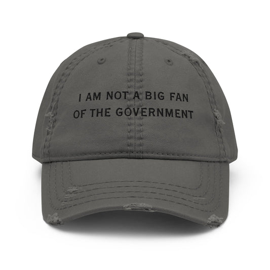 Not a Fan - Distressed Adjustable Ball Cap - ballcap - baseball style hats - hats - Numbskullz