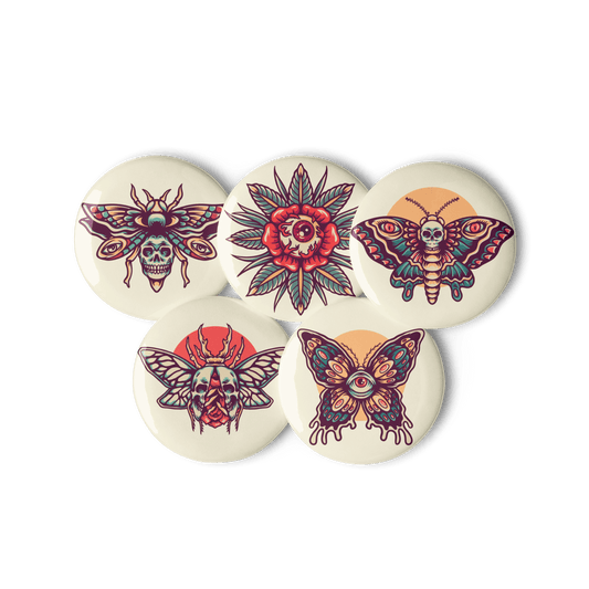 Numbskullz - Set of 5 Pin Buttons - accessories - buttons - decorative pins - Numbskullz