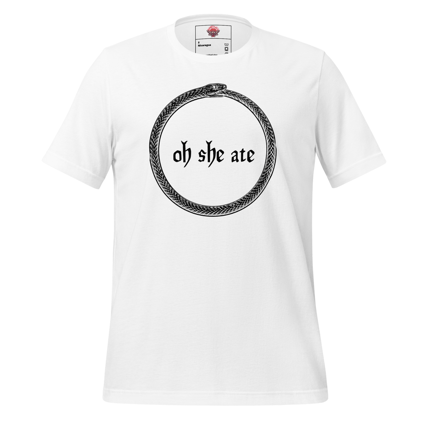 Oh She Ate - Unisex Cotton Tee - shirt-shirts - Short Sleeve - Numbskullz