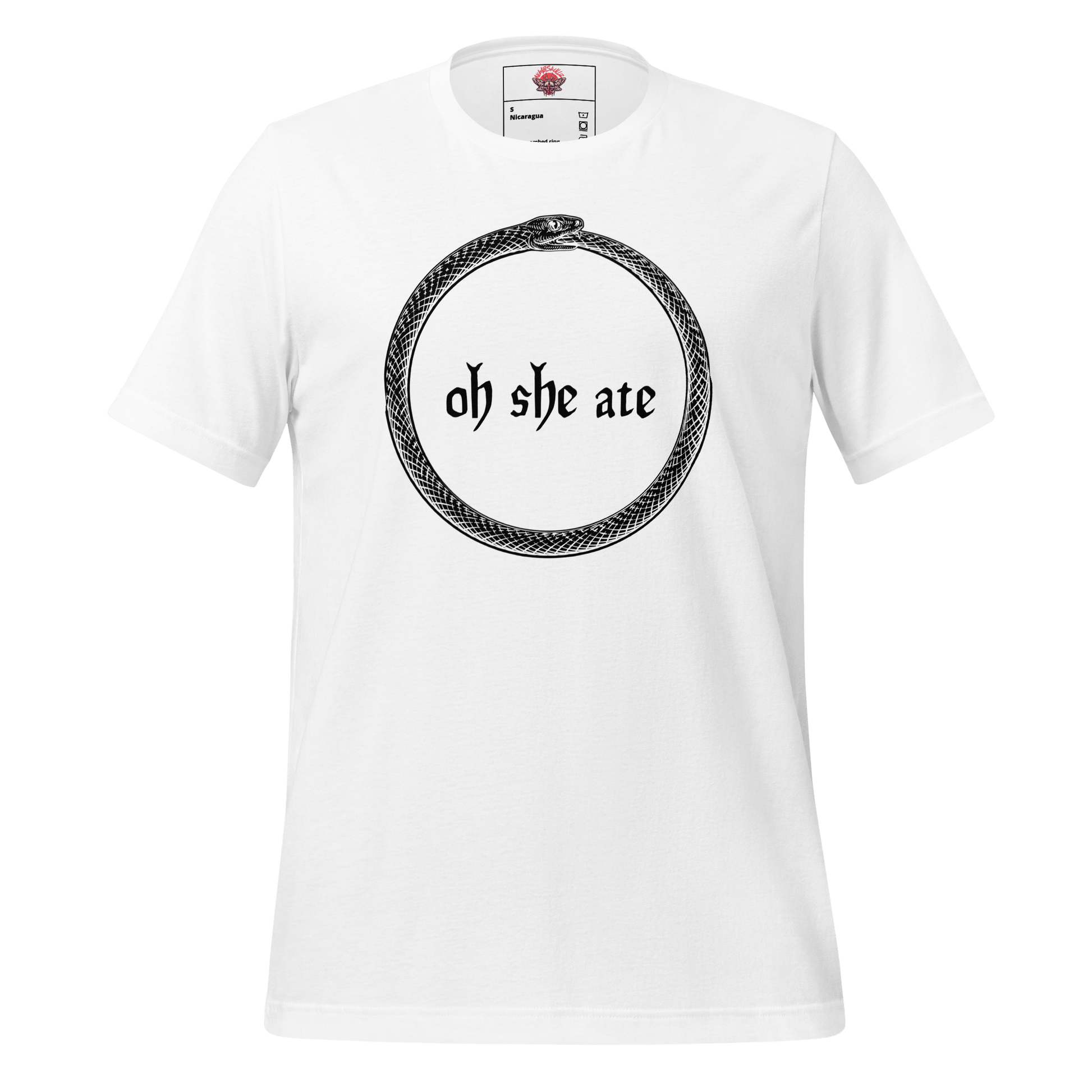 Oh She Ate - Unisex Cotton Tee - shirt-shirts - Short Sleeve - Numbskullz