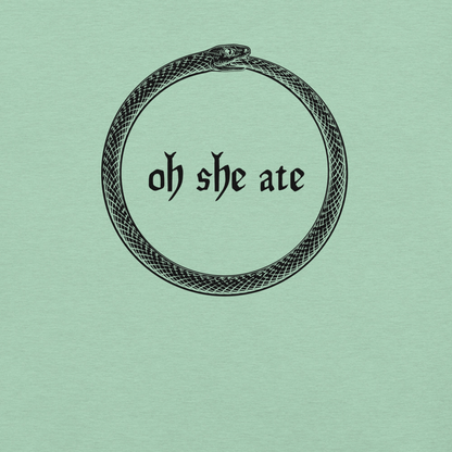 Oh She Ate - Unisex Cotton Tee - shirt-shirts - Short Sleeve - Numbskullz