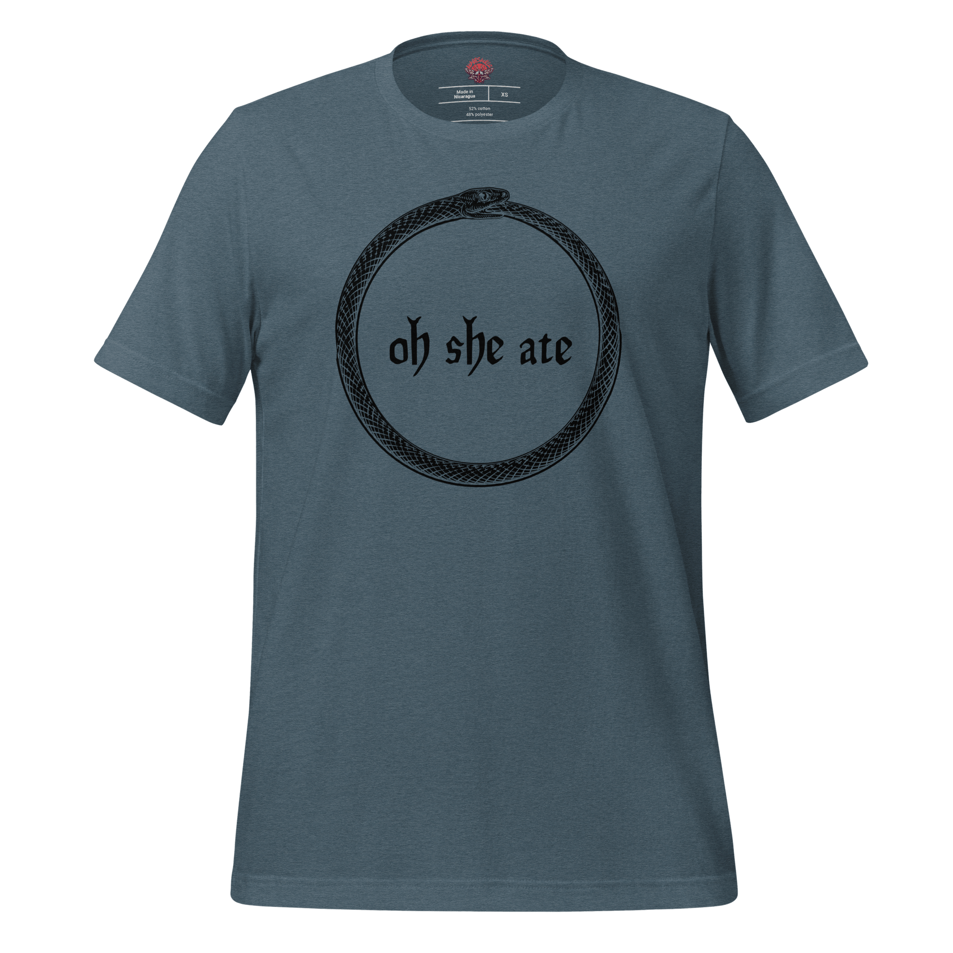 Oh She Ate - Unisex Cotton Tee - shirt-shirts - Short Sleeve - Numbskullz