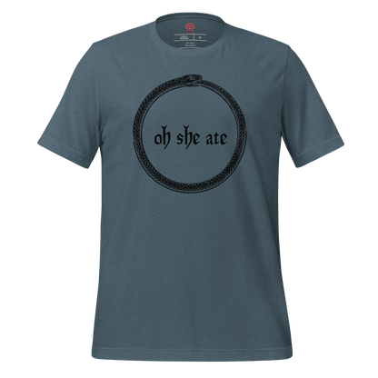 Oh She Ate - Unisex Cotton Tee - shirt-shirts - Short Sleeve - Numbskullz