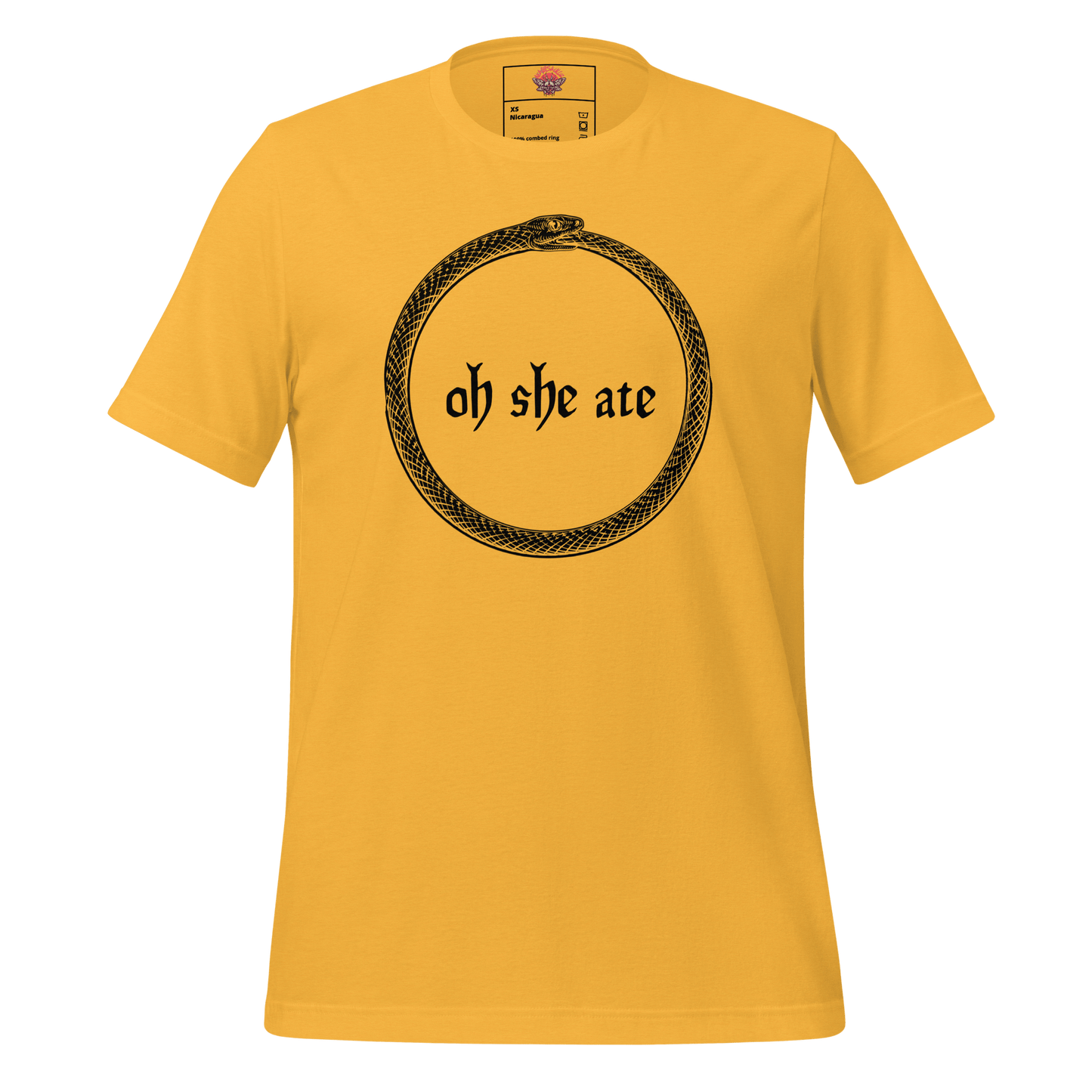 Oh She Ate - Unisex Cotton Tee - shirt-shirts - Short Sleeve - Numbskullz