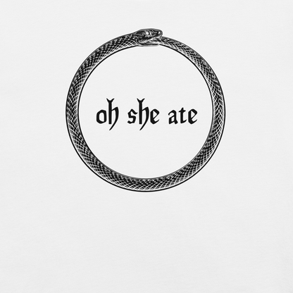 Oh She Ate - Unisex Cotton Tee - shirt-shirts - Short Sleeve - Numbskullz