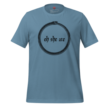Oh She Ate - Unisex Cotton Tee - shirt-shirts - Short Sleeve - Numbskullz