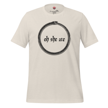 Oh She Ate - Unisex Cotton Tee - shirt-shirts - Short Sleeve - Numbskullz