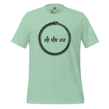 Oh She Ate - Unisex Cotton Tee - shirt-shirts - Short Sleeve - Numbskullz