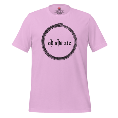 Oh She Ate - Unisex Cotton Tee - shirt-shirts - Short Sleeve - Numbskullz