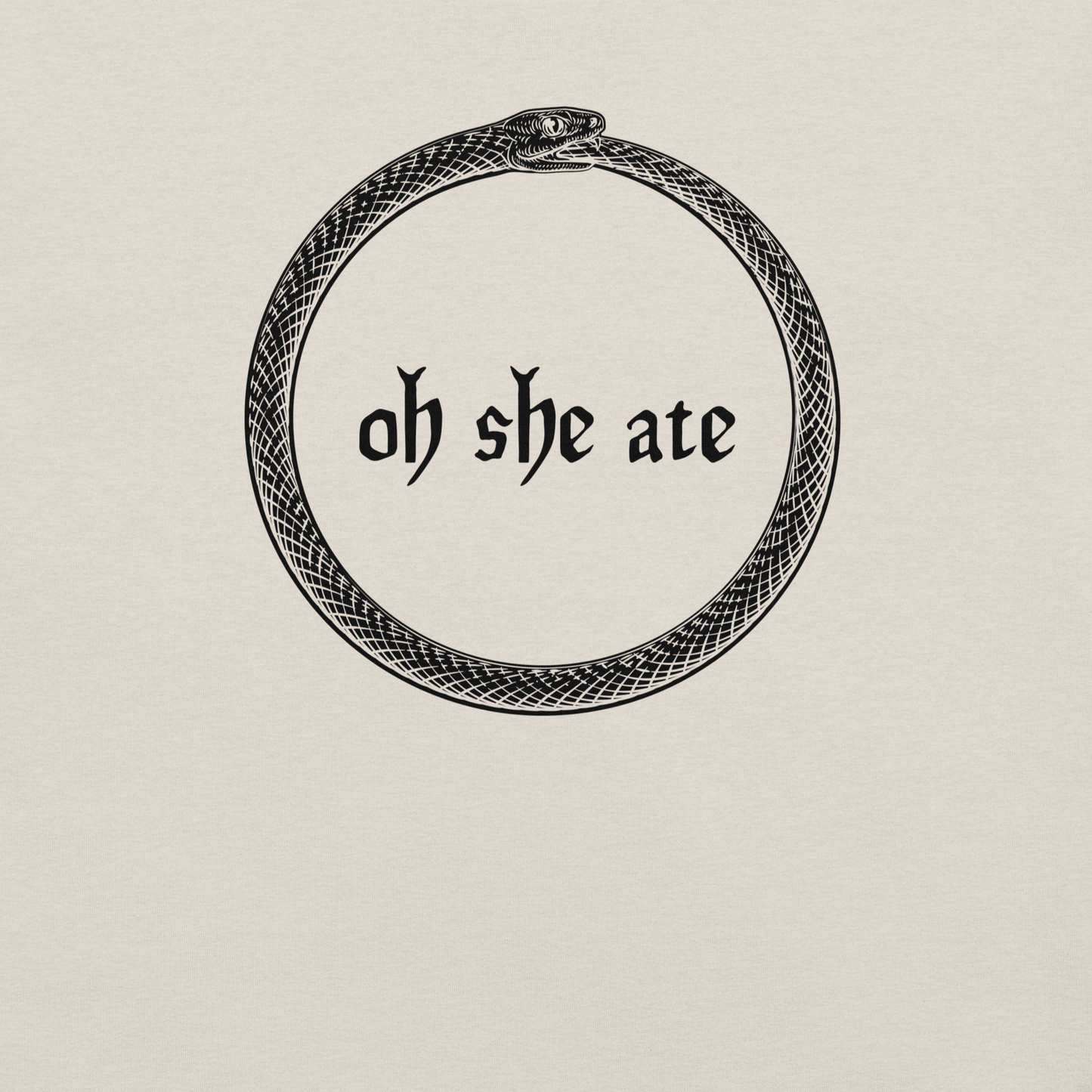 Oh She Ate - Unisex Cotton Tee - shirt-shirts - Short Sleeve - Numbskullz