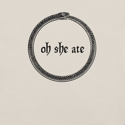 Oh She Ate - Unisex Cotton Tee - shirt-shirts - Short Sleeve - Numbskullz
