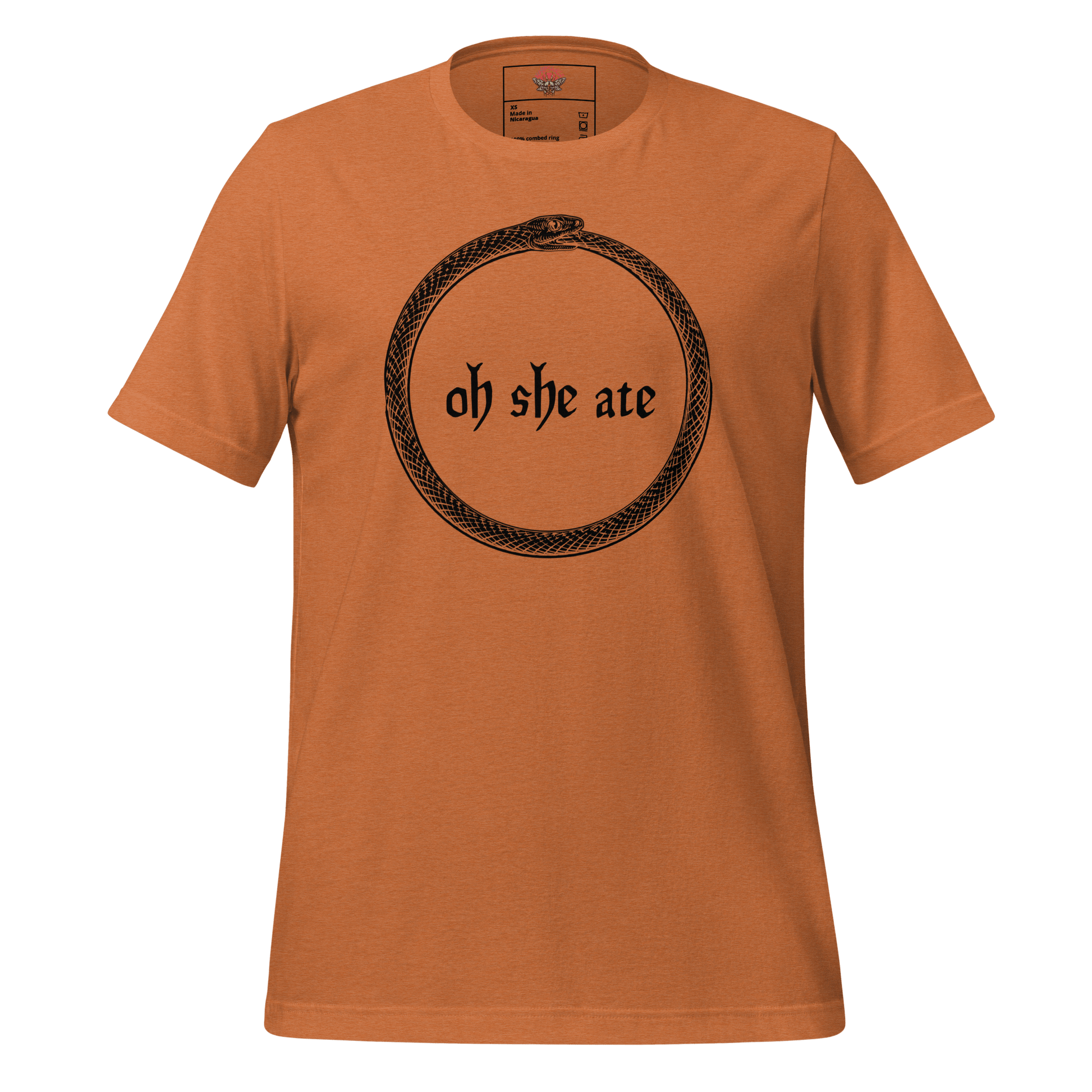 Oh She Ate - Unisex Cotton Tee - shirt-shirts - Short Sleeve - Numbskullz