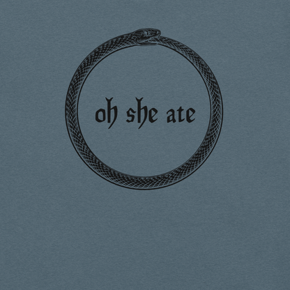 Oh She Ate - Unisex Cotton Tee - shirt-shirts - Short Sleeve - Numbskullz