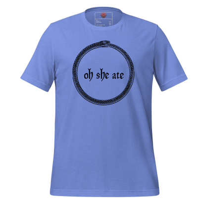Oh She Ate - Unisex Cotton Tee - shirt-shirts - Short Sleeve - Numbskullz