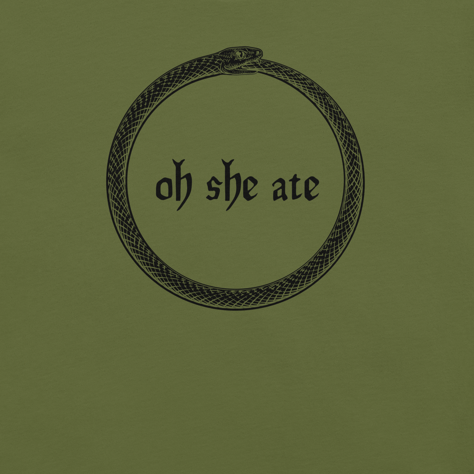Oh She Ate - Unisex Cotton Tee - shirt-shirts - Short Sleeve - Numbskullz
