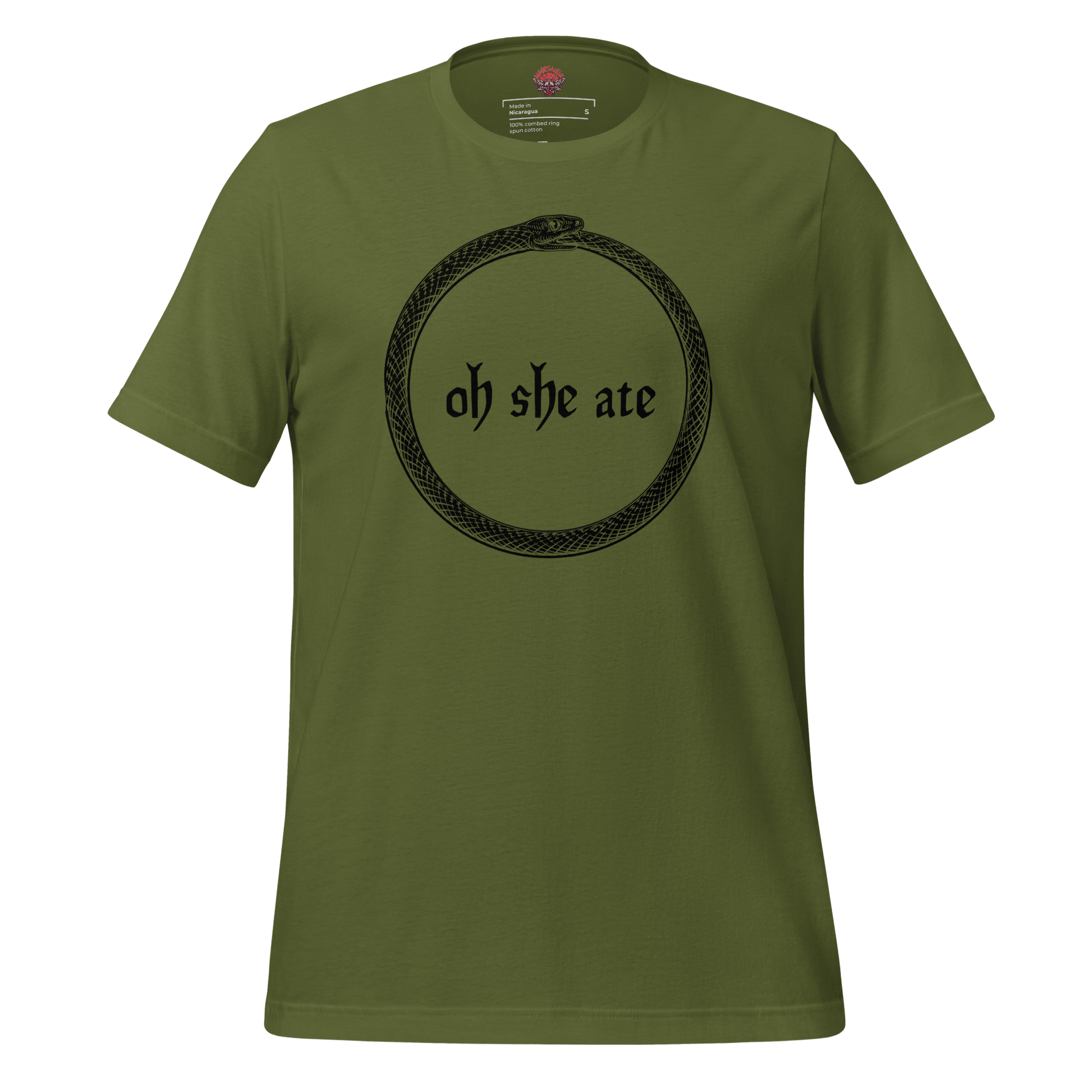 Oh She Ate - Unisex Cotton Tee - shirt-shirts - Short Sleeve - Numbskullz