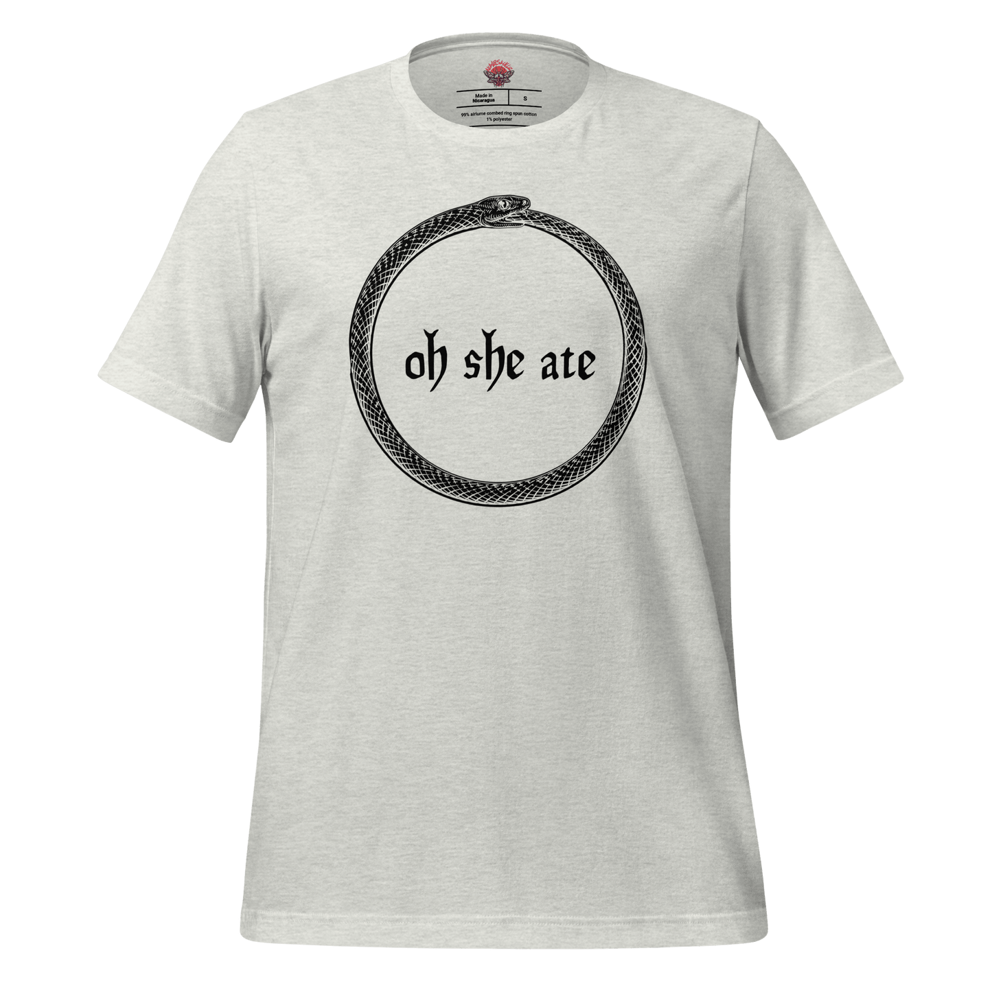 Oh She Ate - Unisex Cotton Tee - shirt-shirts - Short Sleeve - Numbskullz