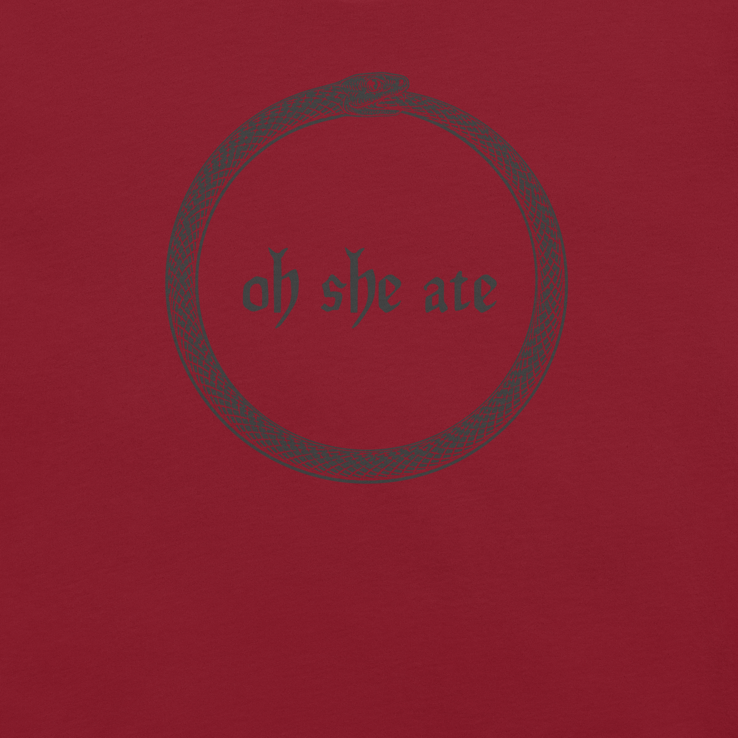 Oh She Ate - Unisex Cotton Tee - shirt-shirts - Short Sleeve - Numbskullz