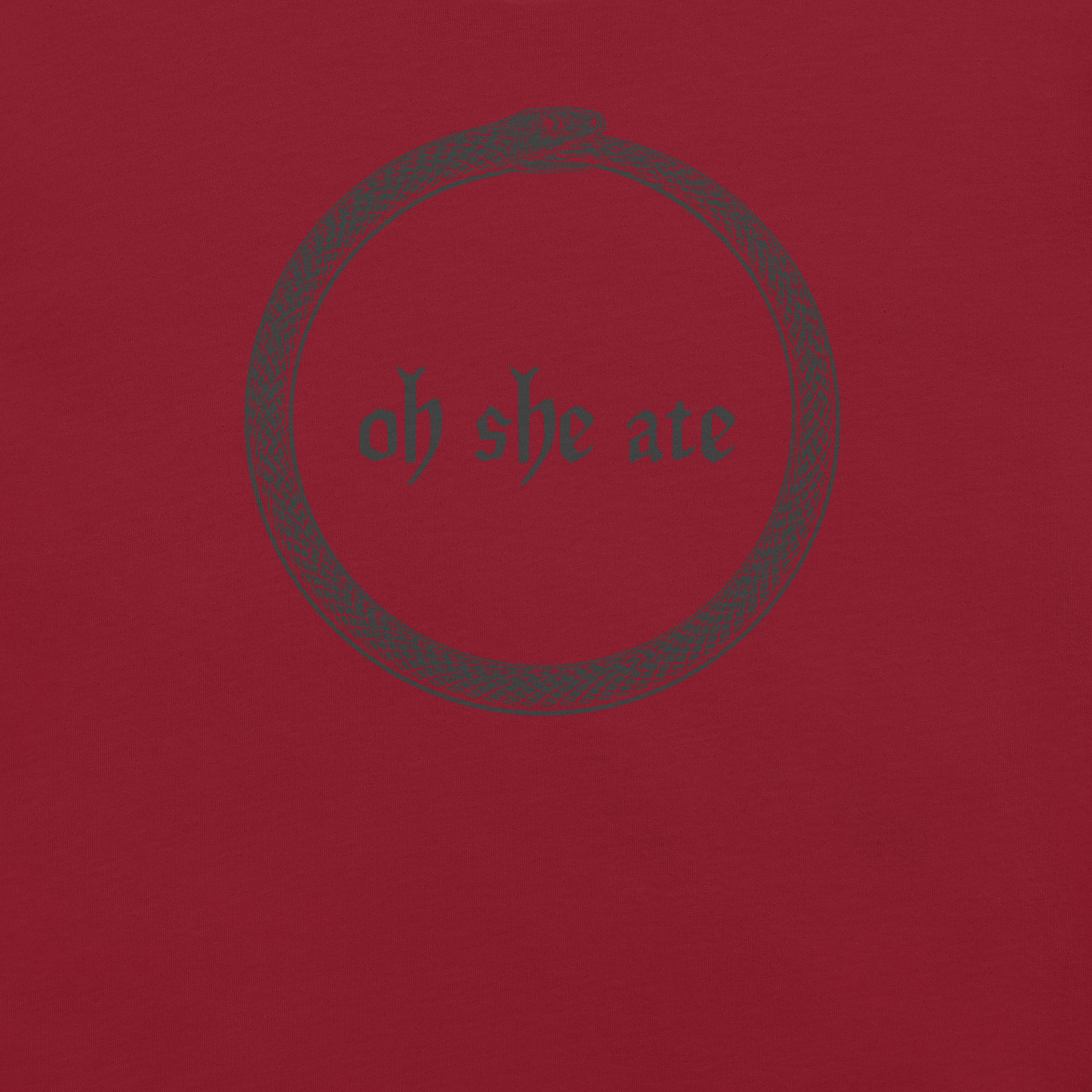 Oh She Ate - Unisex Cotton Tee - shirt-shirts - Short Sleeve - Numbskullz