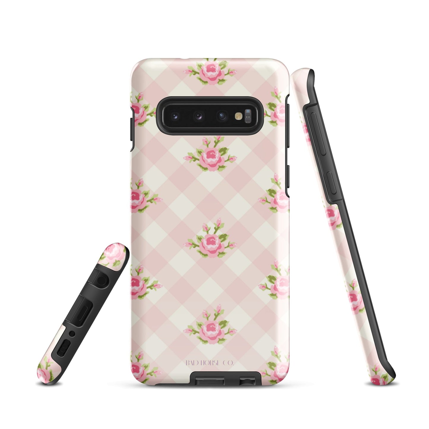 Pink Gingham Rose - Samsung® Tough Case - Phone Case - TSC: TheShopCollective - BadHorse