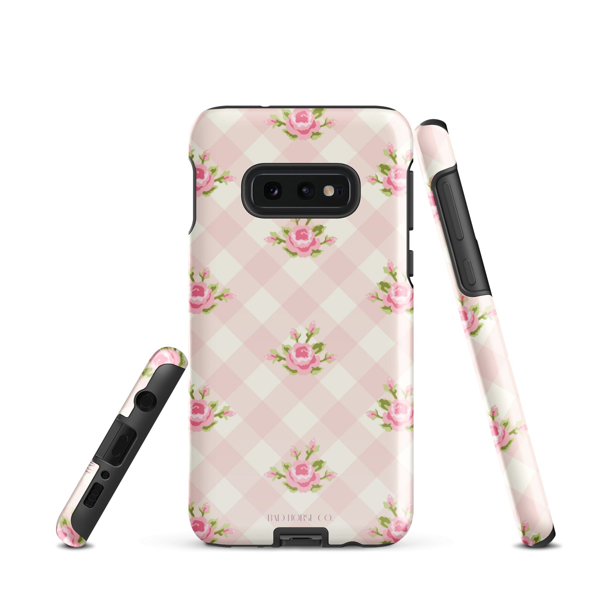 Pink Gingham Rose - Samsung® Tough Case - Phone Case - TSC: TheShopCollective - BadHorse