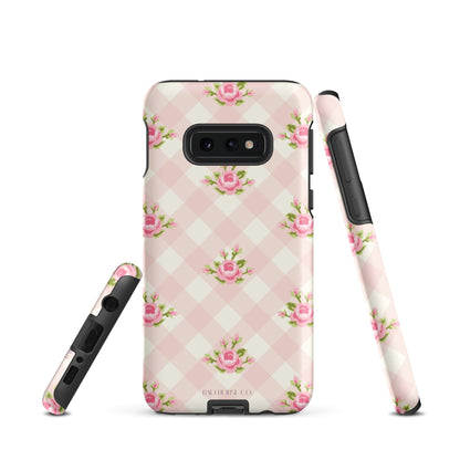 Pink Gingham Rose - Samsung® Tough Case - Phone Case - TSC: TheShopCollective - BadHorse