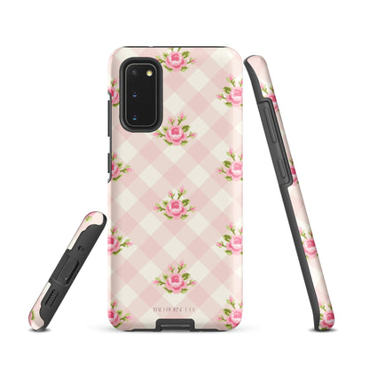 Pink Gingham Rose - Samsung® Tough Case - Phone Case - TSC: TheShopCollective - BadHorse