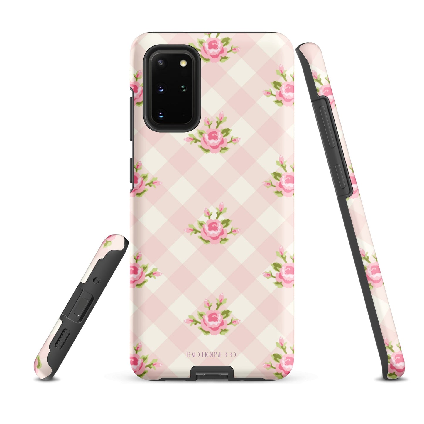 Pink Gingham Rose - Samsung® Tough Case - Phone Case - TSC: TheShopCollective - BadHorse