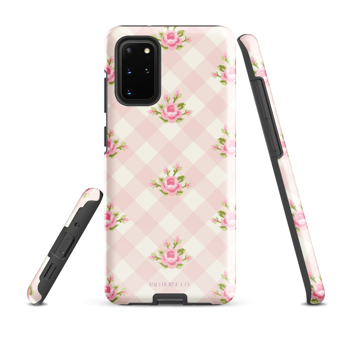 Pink Gingham Rose - Samsung® Tough Case - Phone Case - TSC: TheShopCollective - BadHorse