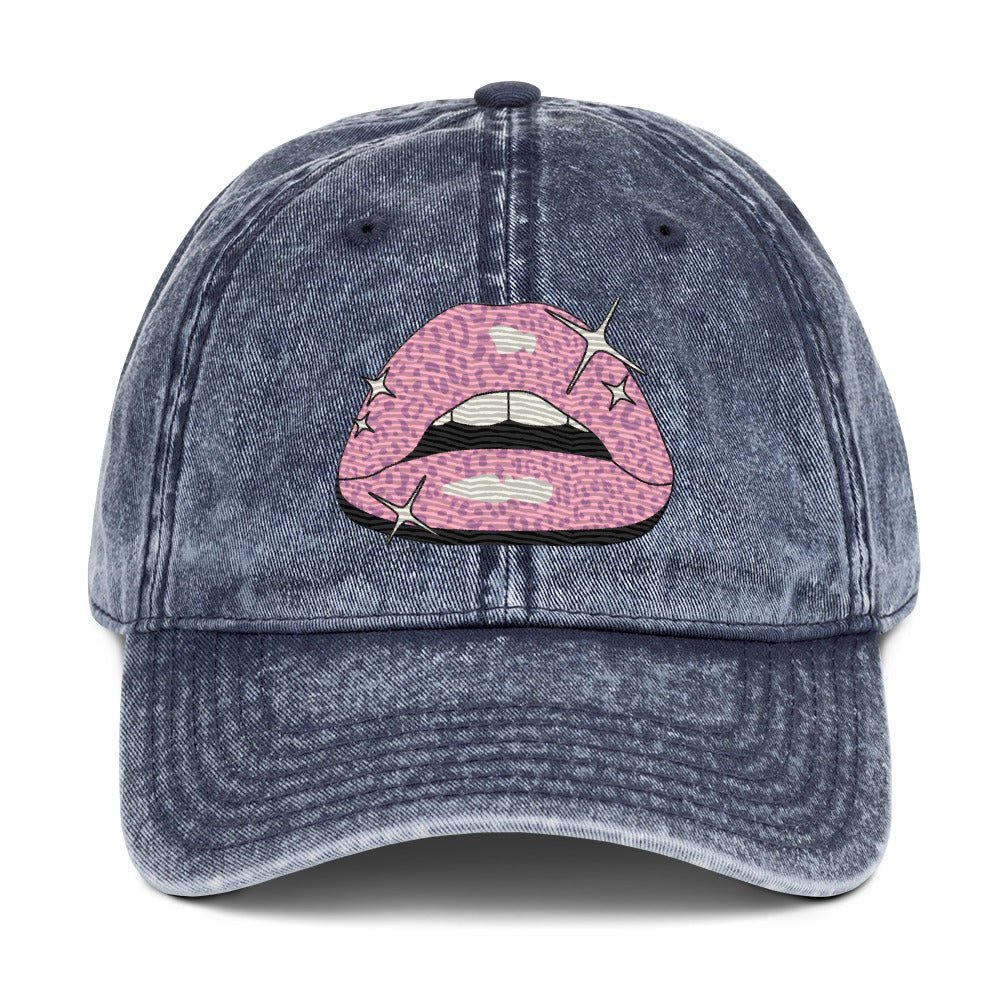 Pink Lippy - Cotton Twill Cap - ballcap - baseball style hats - graphics - Numbskullz