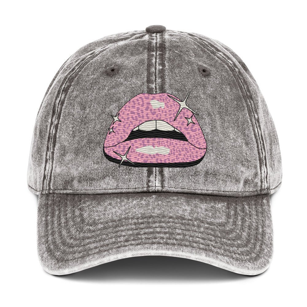 Pink Lippy - Cotton Twill Cap - ballcap - baseball style hats - graphics - Numbskullz