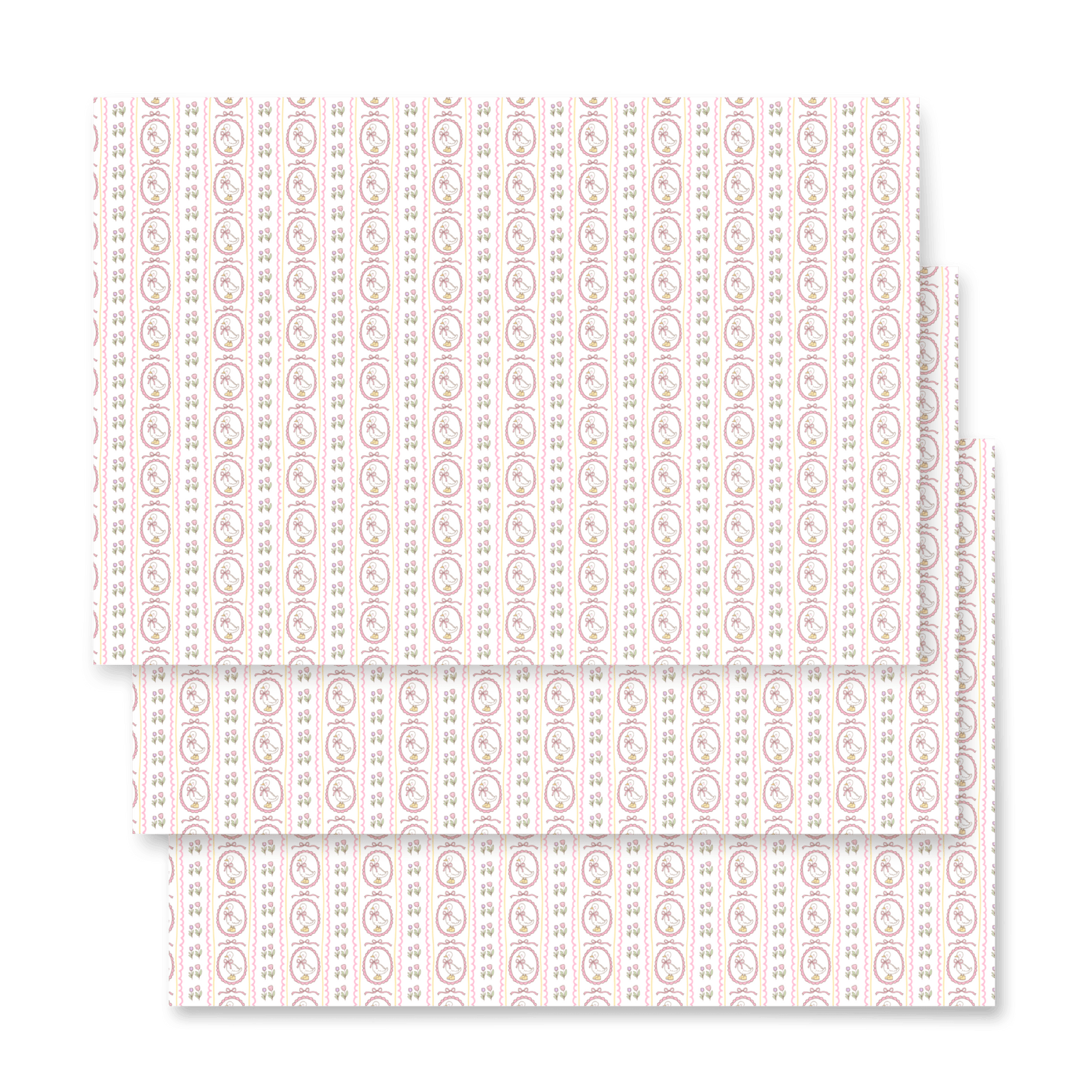 Quack in Pink - 3 Wrapping Paper Sheets - giftwrap - paperproducts - wrappingpaper - Bad Horse