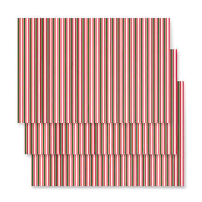 Ribbon Candy - 3 Holiday Wrapping Paper Sheets - Christmas - giftwrap - paperproducts - Bad Horse