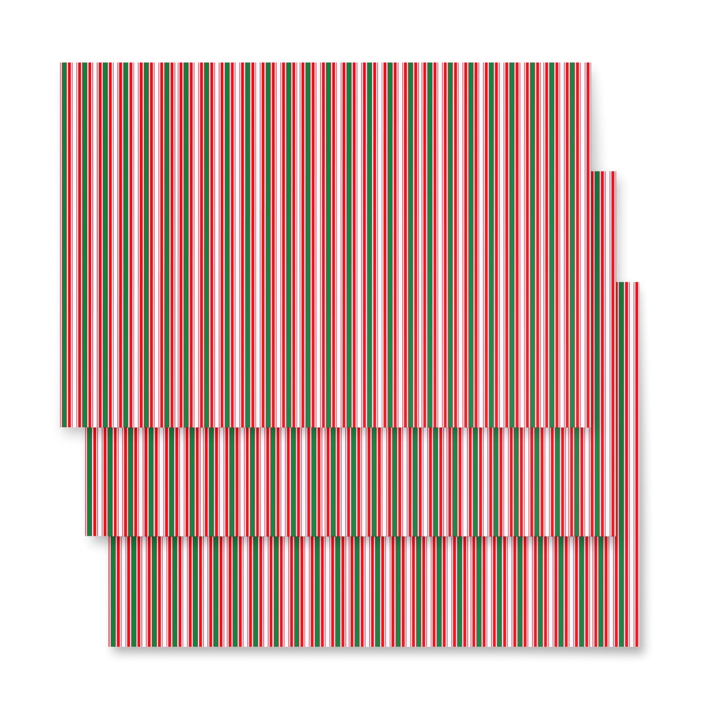 Ribbon Candy - 3 Holiday Wrapping Paper Sheets - Christmas - giftwrap - paperproducts - Bad Horse