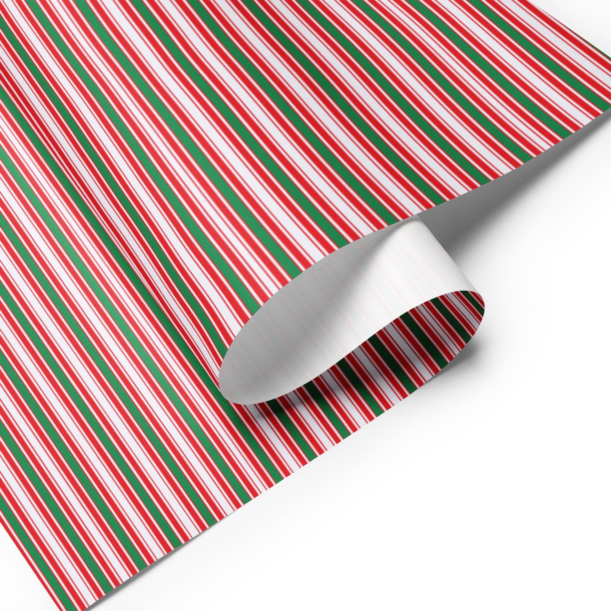 Ribbon Candy - 3 Holiday Wrapping Paper Sheets - Christmas - giftwrap - paperproducts - Bad Horse
